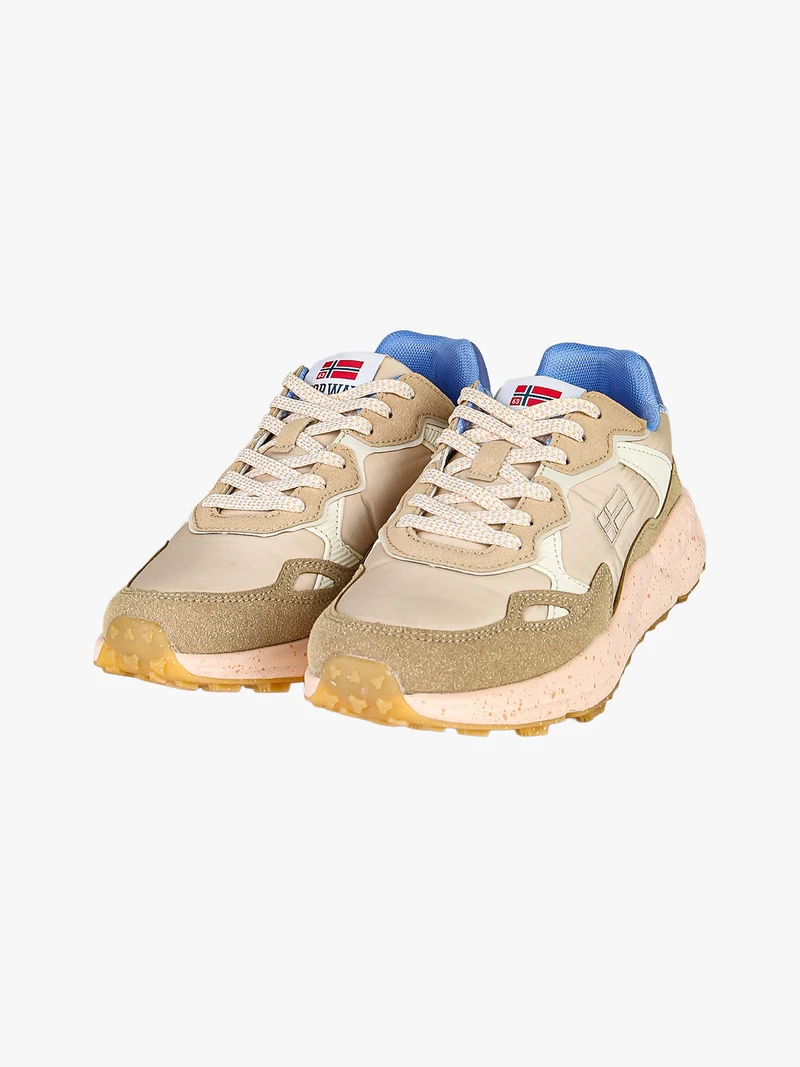 Sneakers stringate da donna - beige