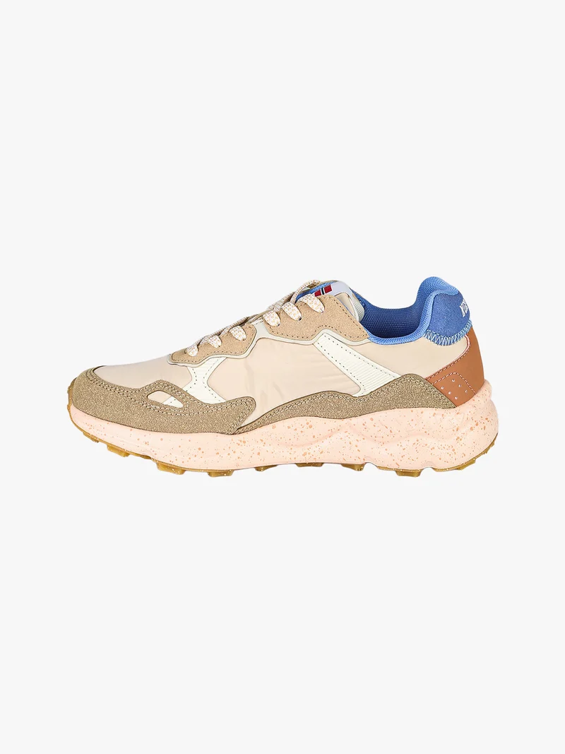 Sneakers stringate da donna - beige