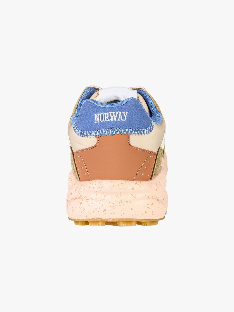 Sneakers stringate da donna - beige