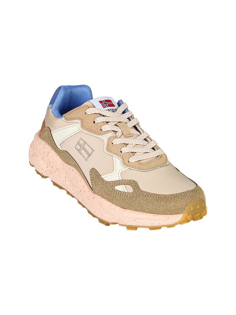 Sneakers stringate da donna - beige