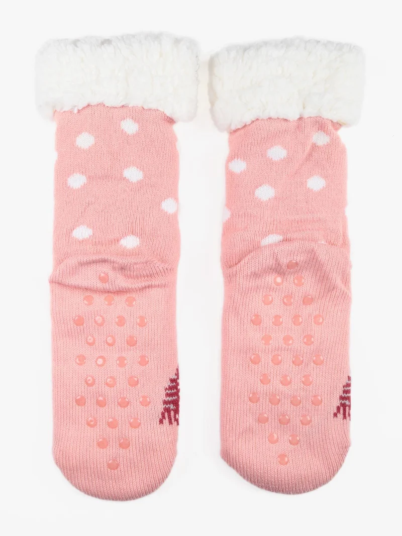 Calze antiscivolo con pelo interno - rosa