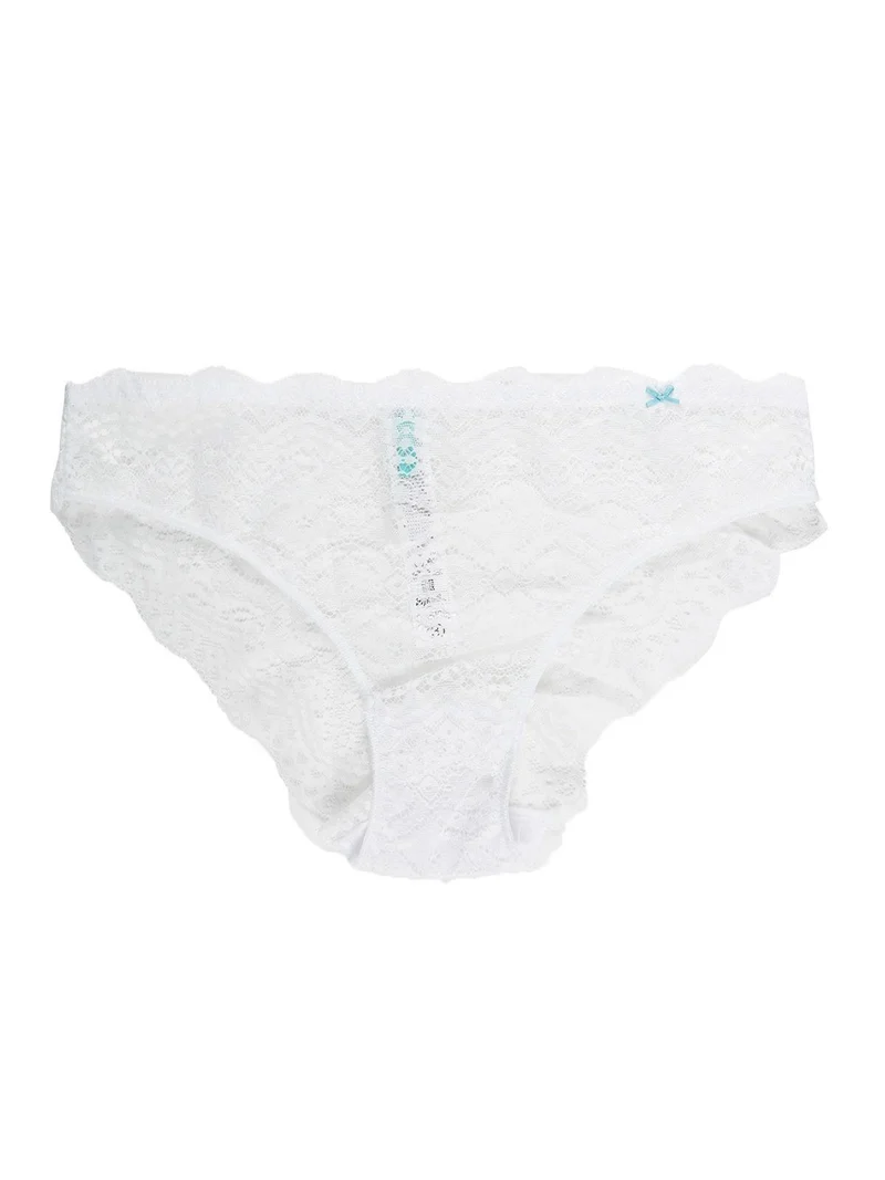 Slip in pizzo - bianco