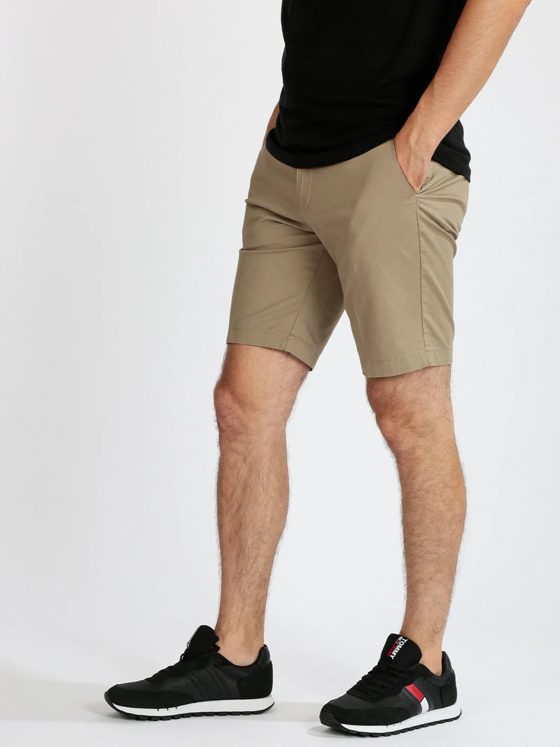 Bermuda chino da uomo in cotone - khaki