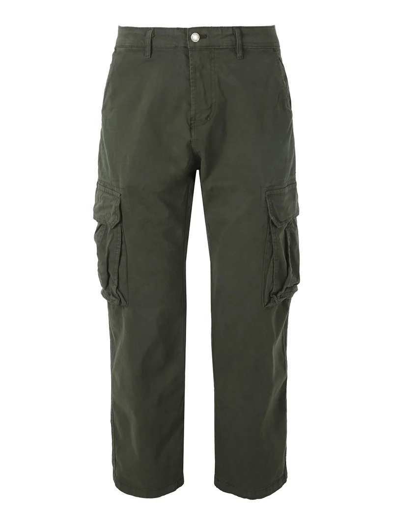 Pantaloni cargo da uomo a gamba dritta - militare