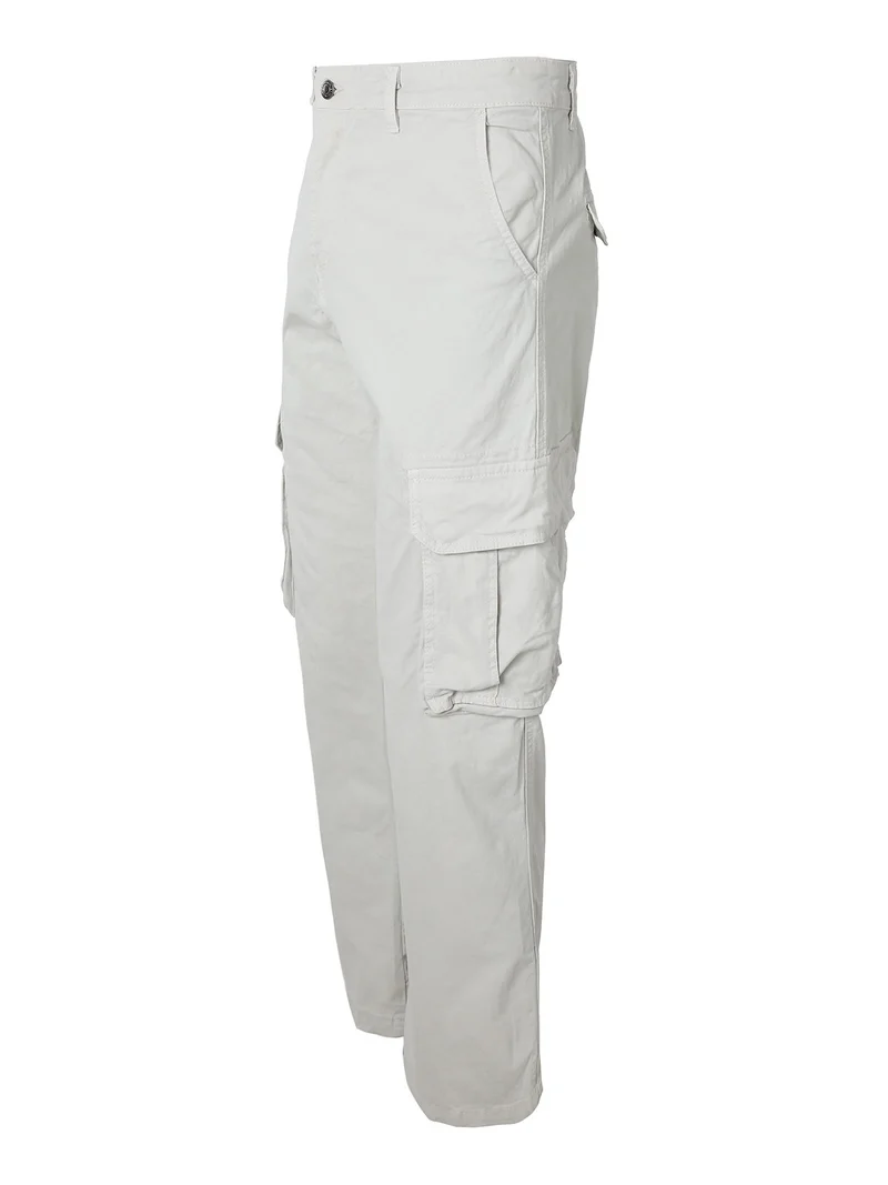 Pantaloni cargo da uomo a gamba dritta - beige