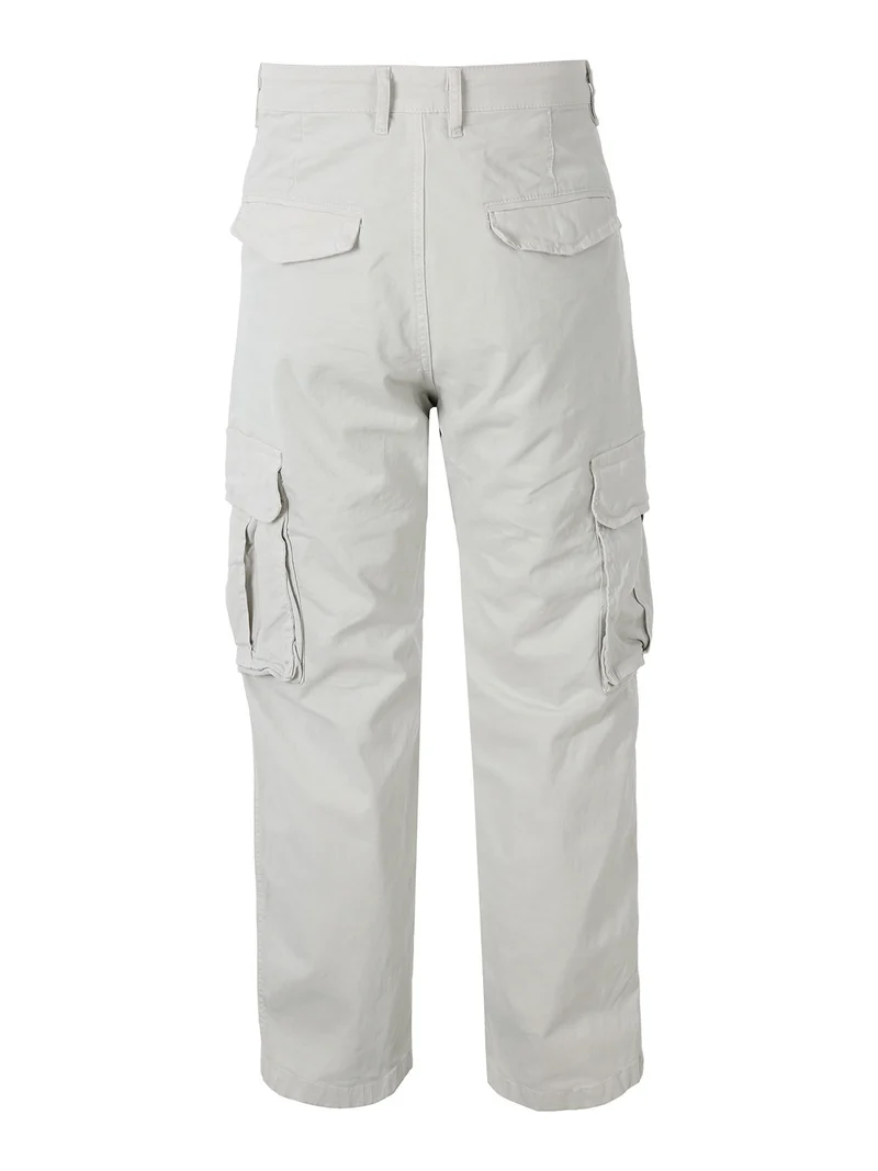 Pantaloni cargo da uomo a gamba dritta - beige