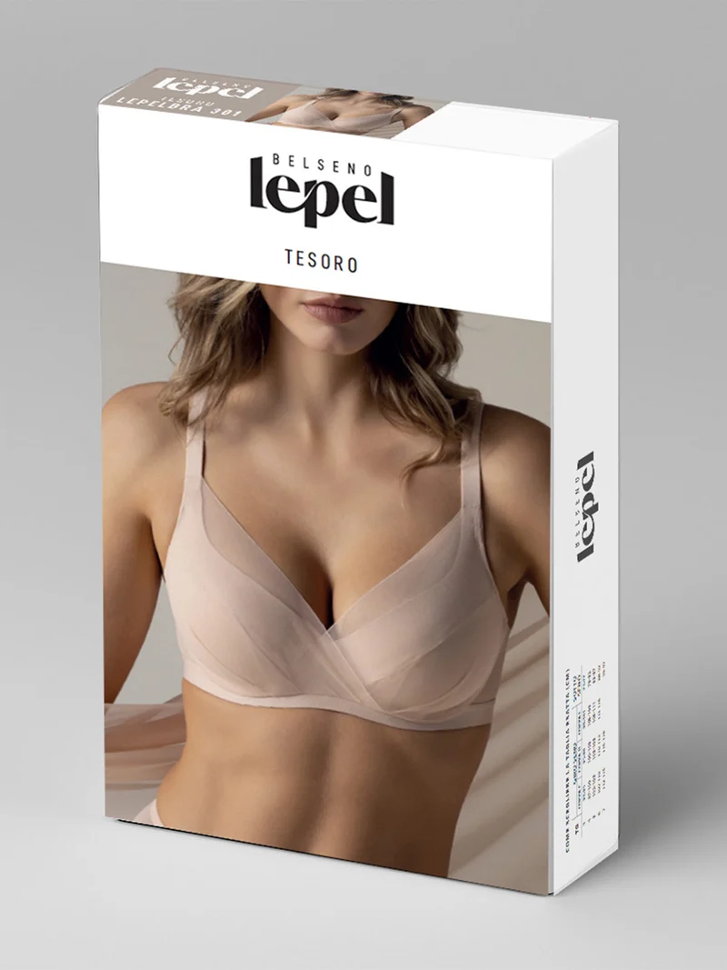 TESORO LEPELBRA 301 Reggiseno donna con ferretto coppa C - nero
