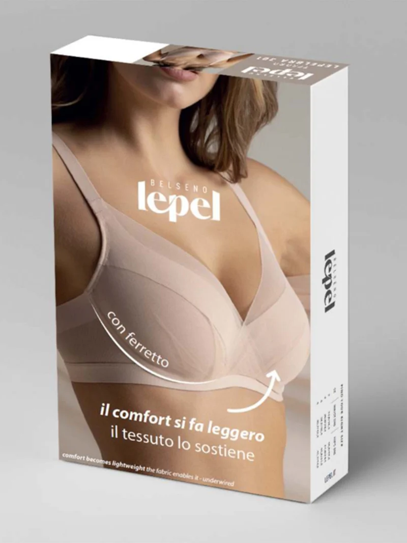 TESORO LEPELBRA 301 Reggiseno donna con ferretto coppa C - nero