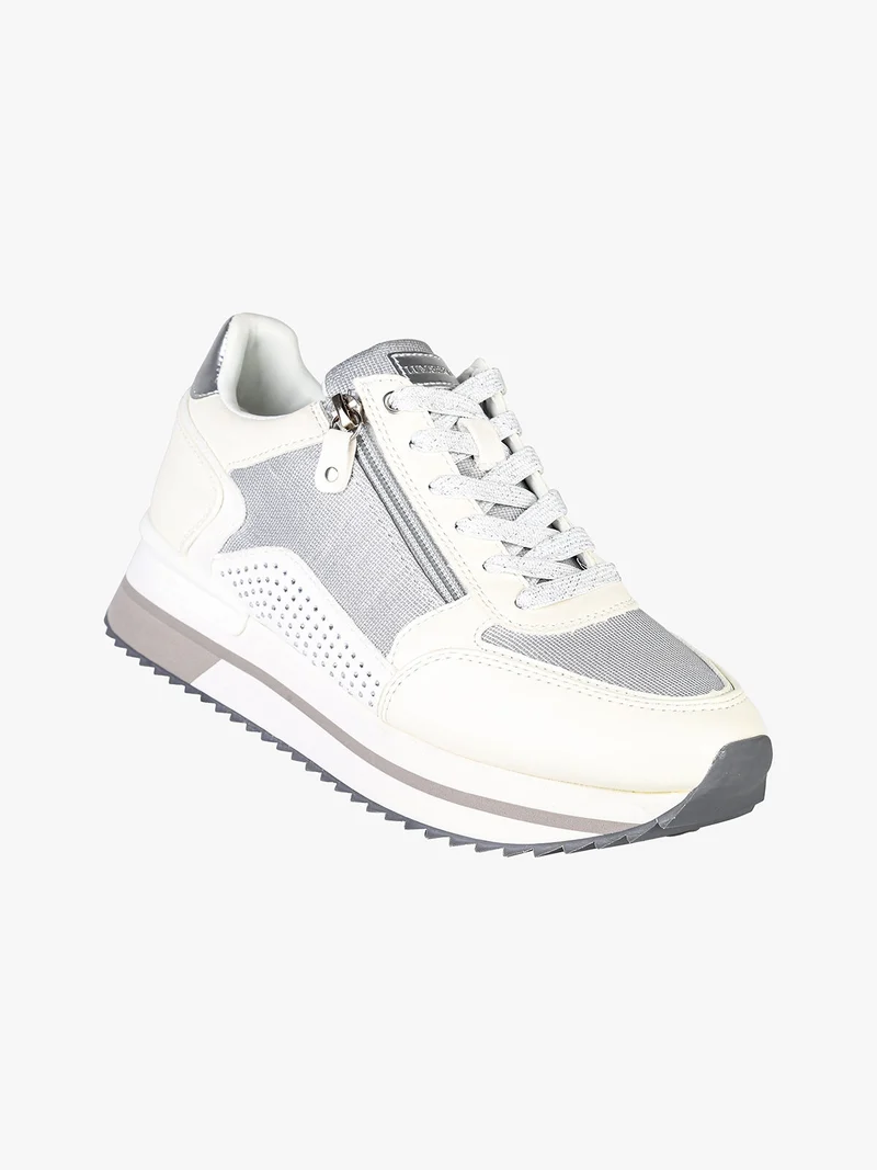 CECILIA Sneakers casual da donna con platform - bianco