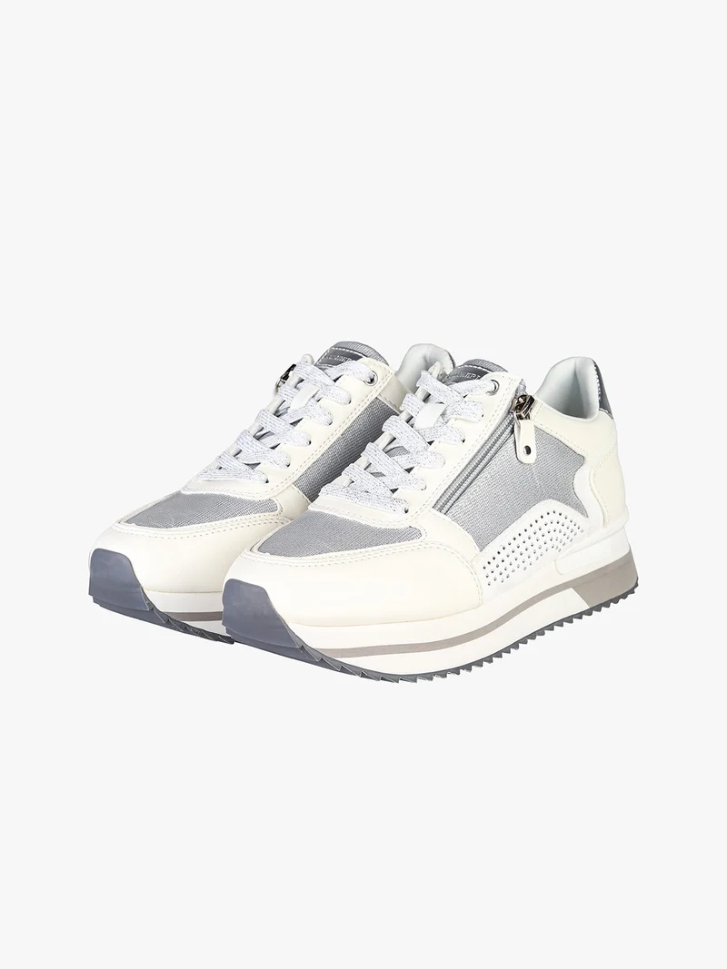 CECILIA Sneakers casual da donna con platform - bianco