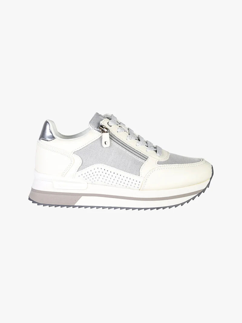 CECILIA Sneakers casual da donna con platform - bianco
