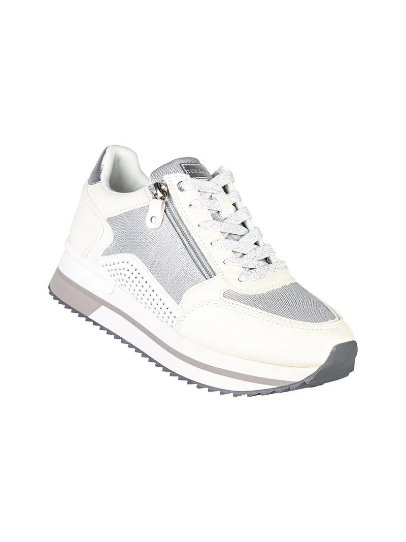 CECILIA Sneakers casual da donna con platform - bianco