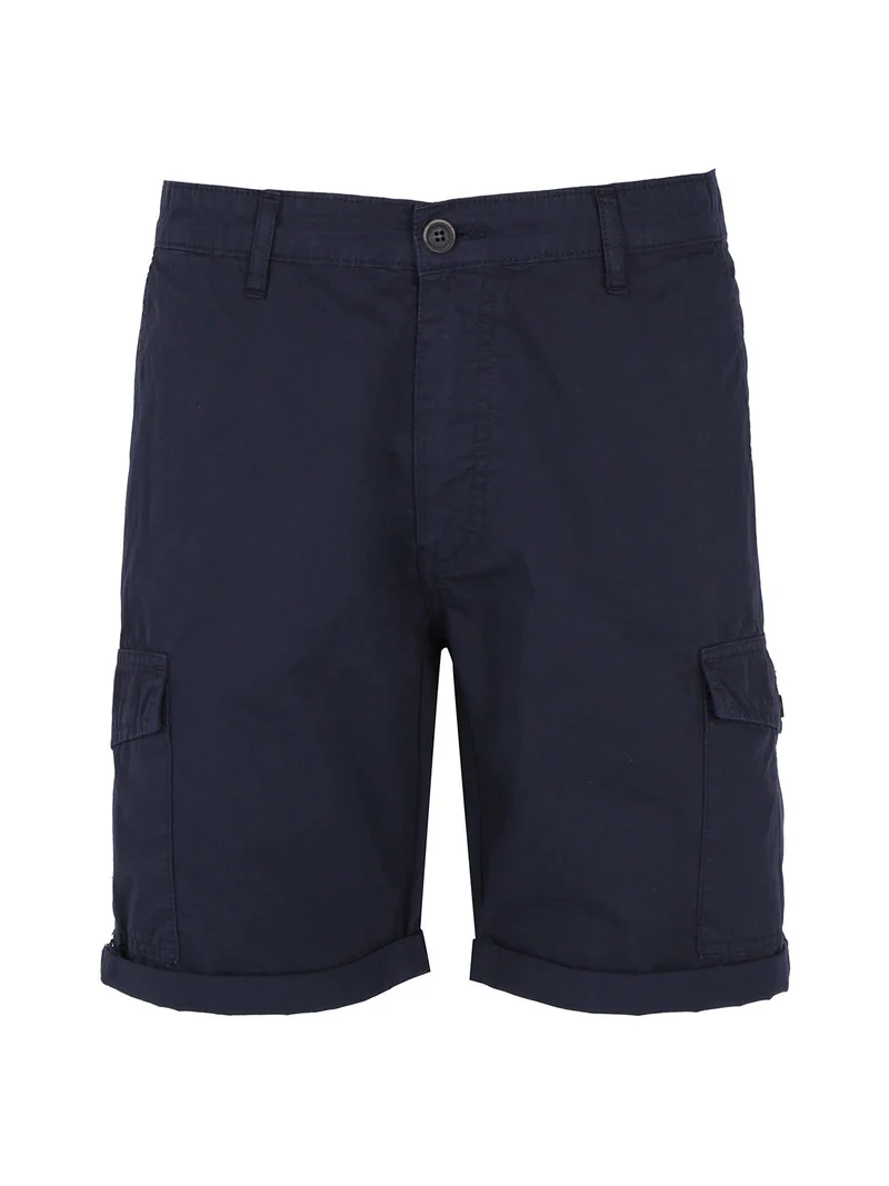 Bermuda uomo con tasconi taglie grandi - blu scuro