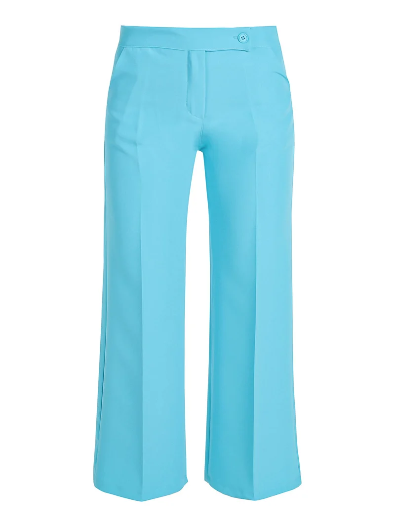 Pantaloni classici da donna a palazzo - azzurro