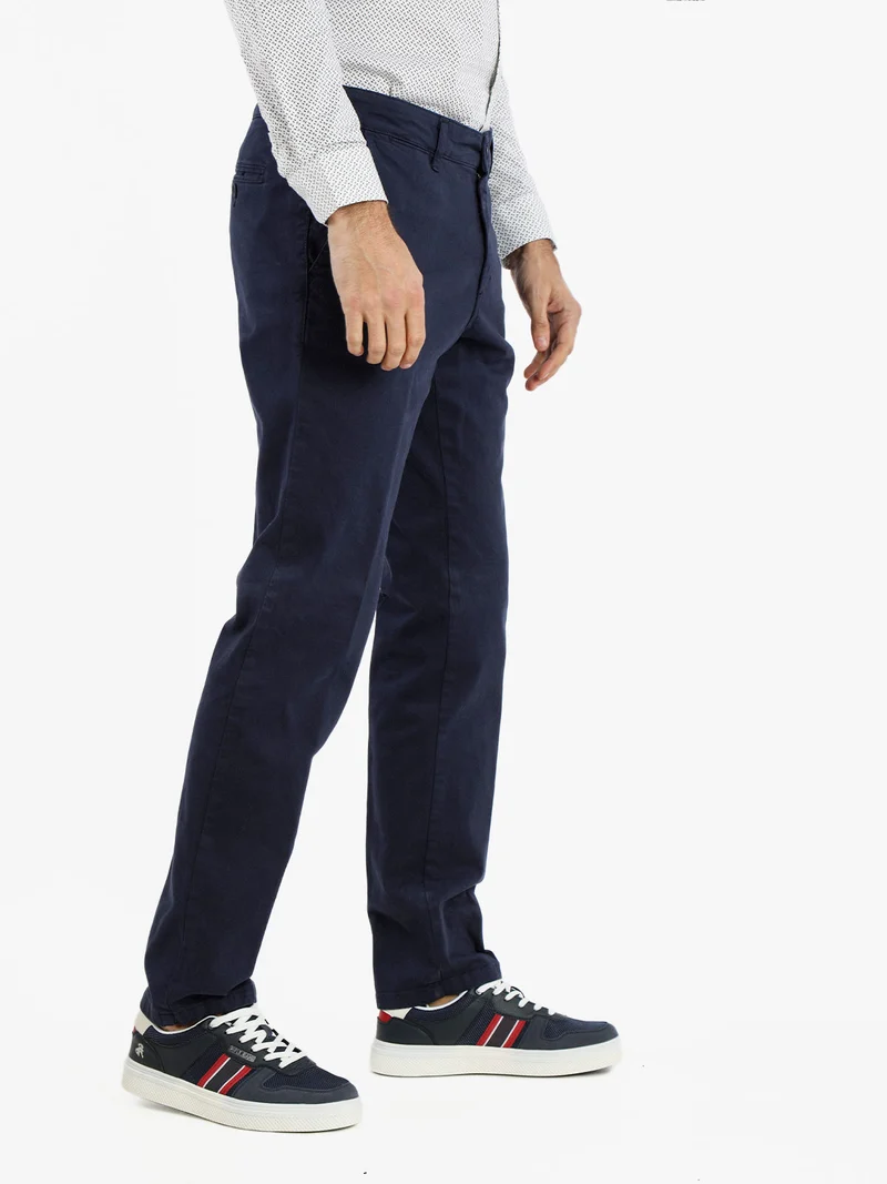 Pantaloni da uomo modello classico con tasche - blu scuro