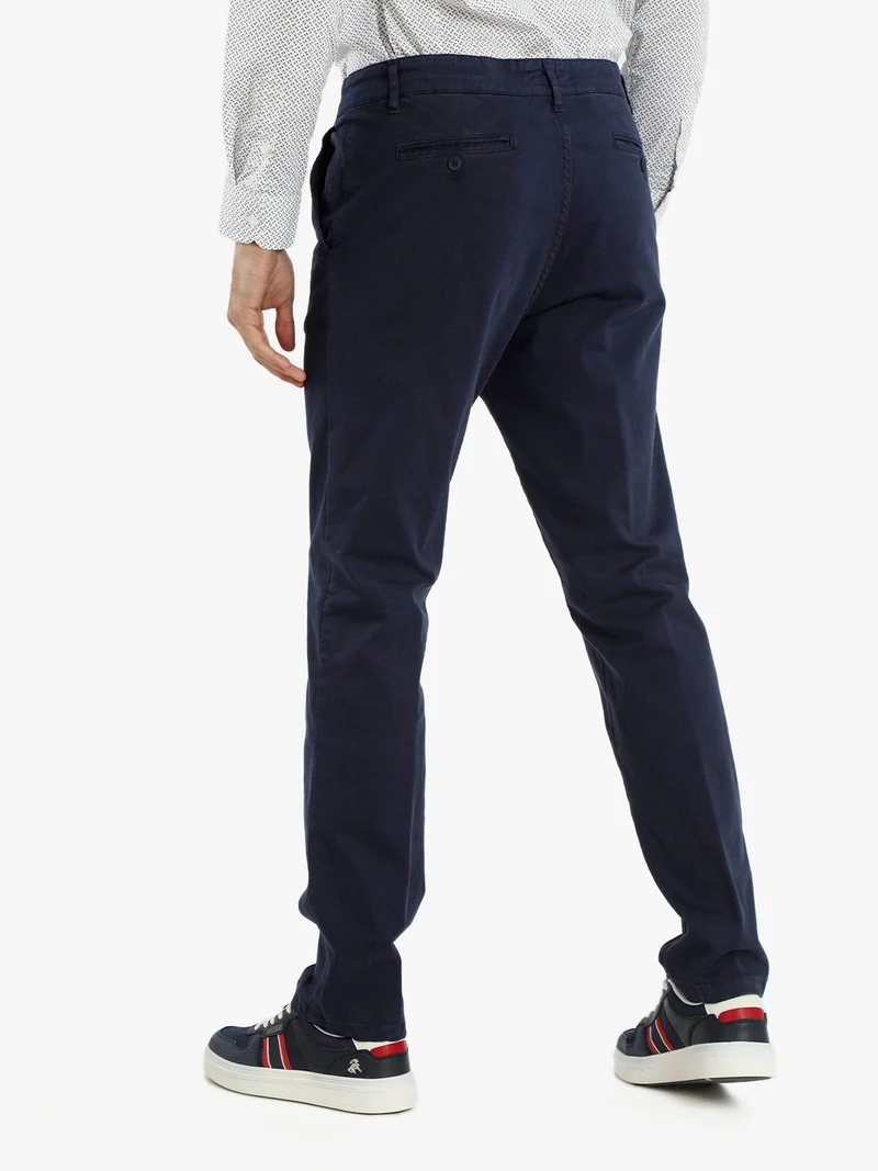 Pantaloni da uomo modello classico con tasche - blu scuro
