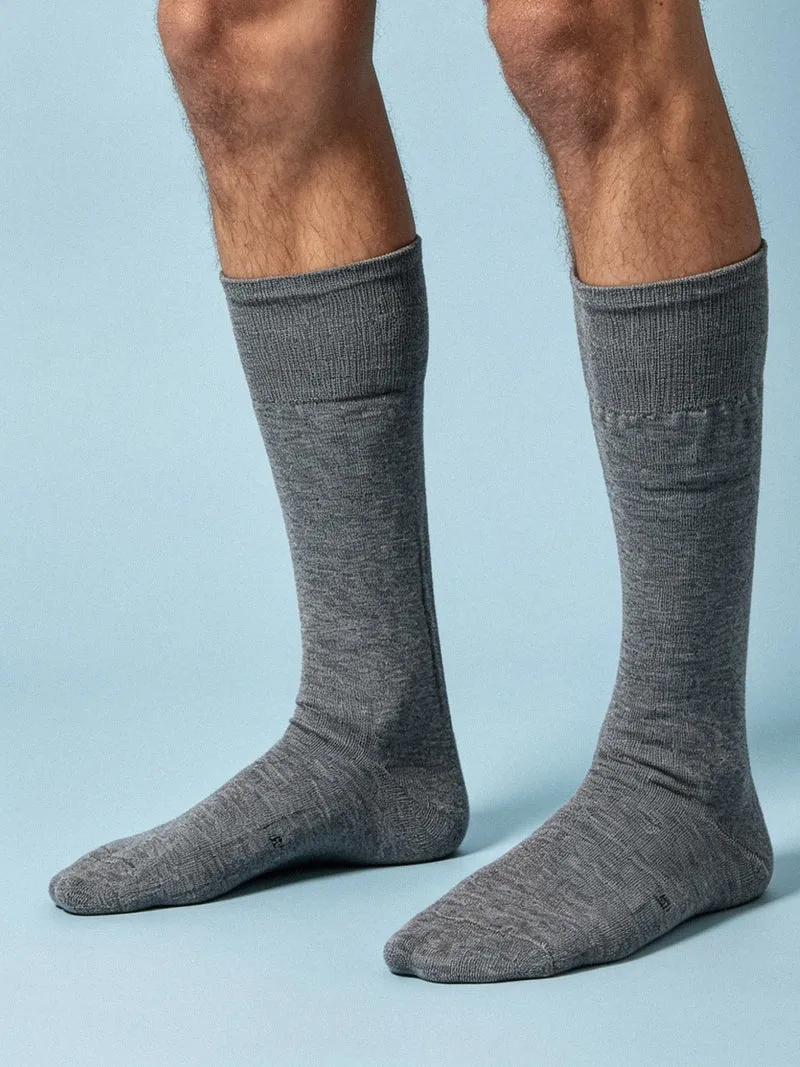 Calze lunghe uomo in cotone Filo di Scozia - grigio