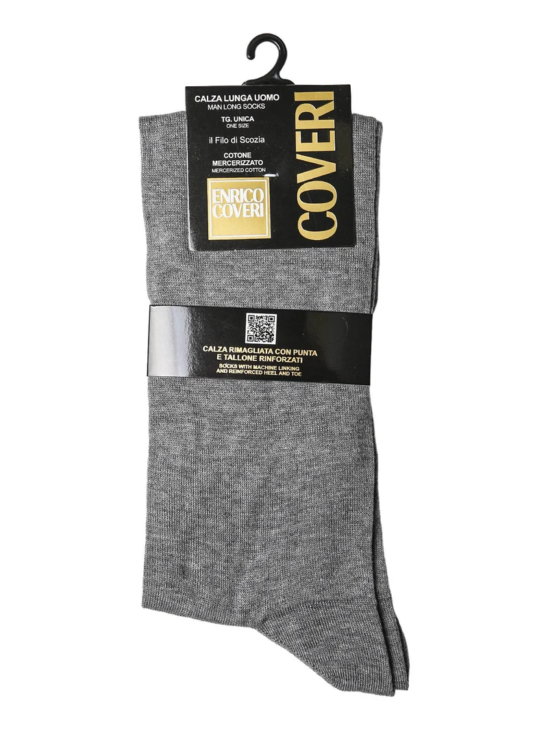 Calze lunghe uomo in cotone Filo di Scozia - grigio