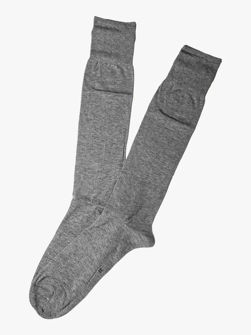 Calze lunghe uomo in cotone Filo di Scozia - grigio