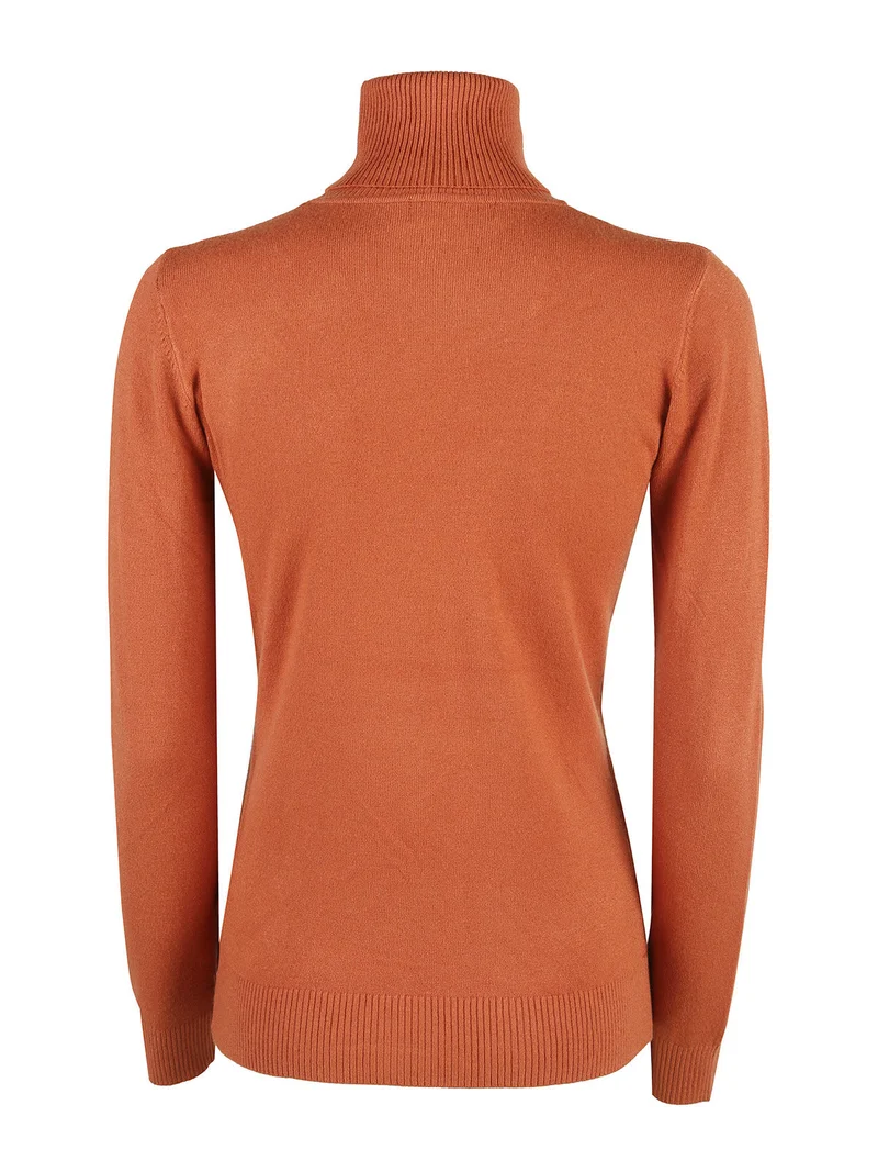 Maglia donna dolcevita - arancione