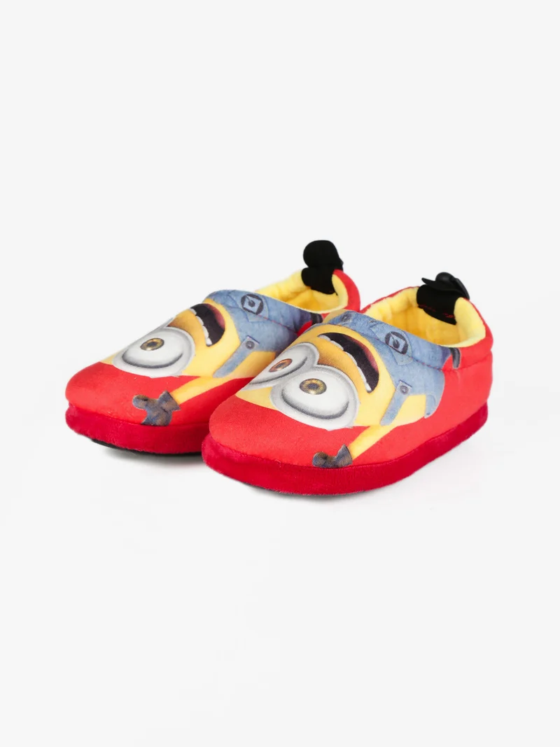 Pantofole chiuse da bambino Minions - rosso
