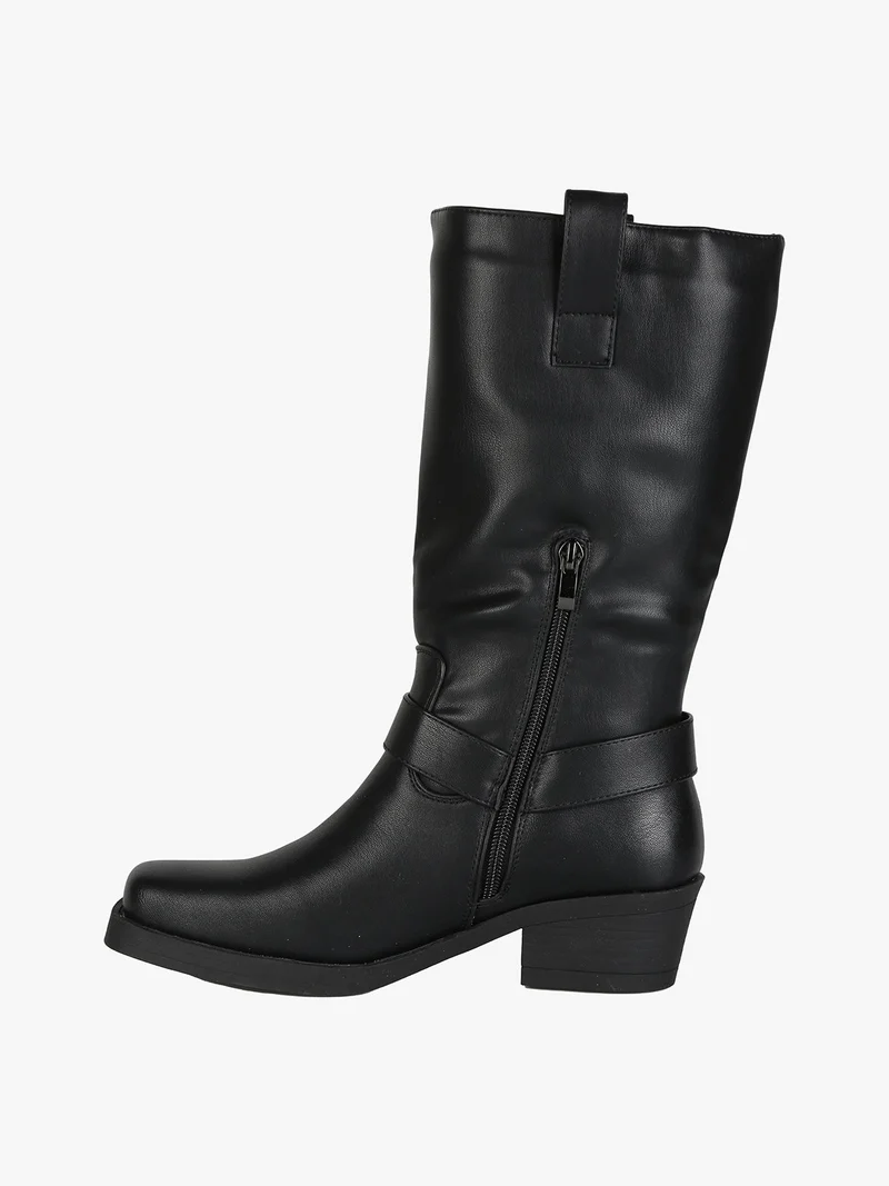 Stivali donna con punta quadrata - nero