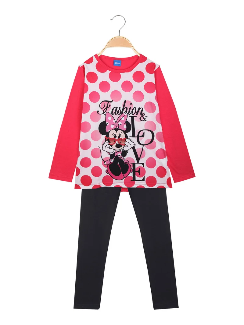 Minnie pigiama leggero da bambina con stampa - fucsia