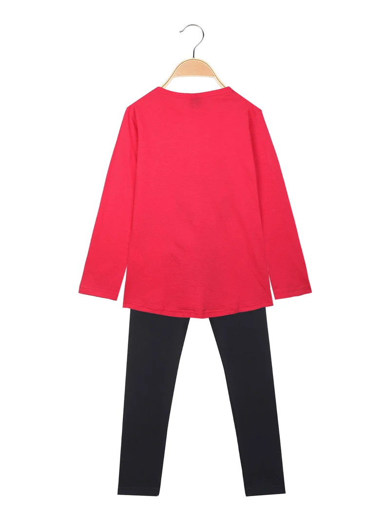 Minnie pigiama leggero da bambina con stampa - fucsia