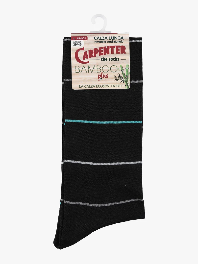 Calze lunghe da uomo in bamboo ecosostenibile - nero