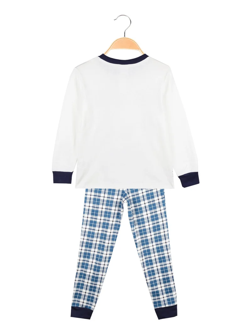 Minnie pigiama lungo da bambina in caldo cotone - panna