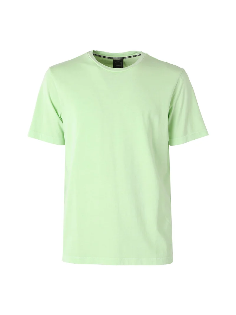 T-shirt girocollo da uomo in cotone - acqua marina