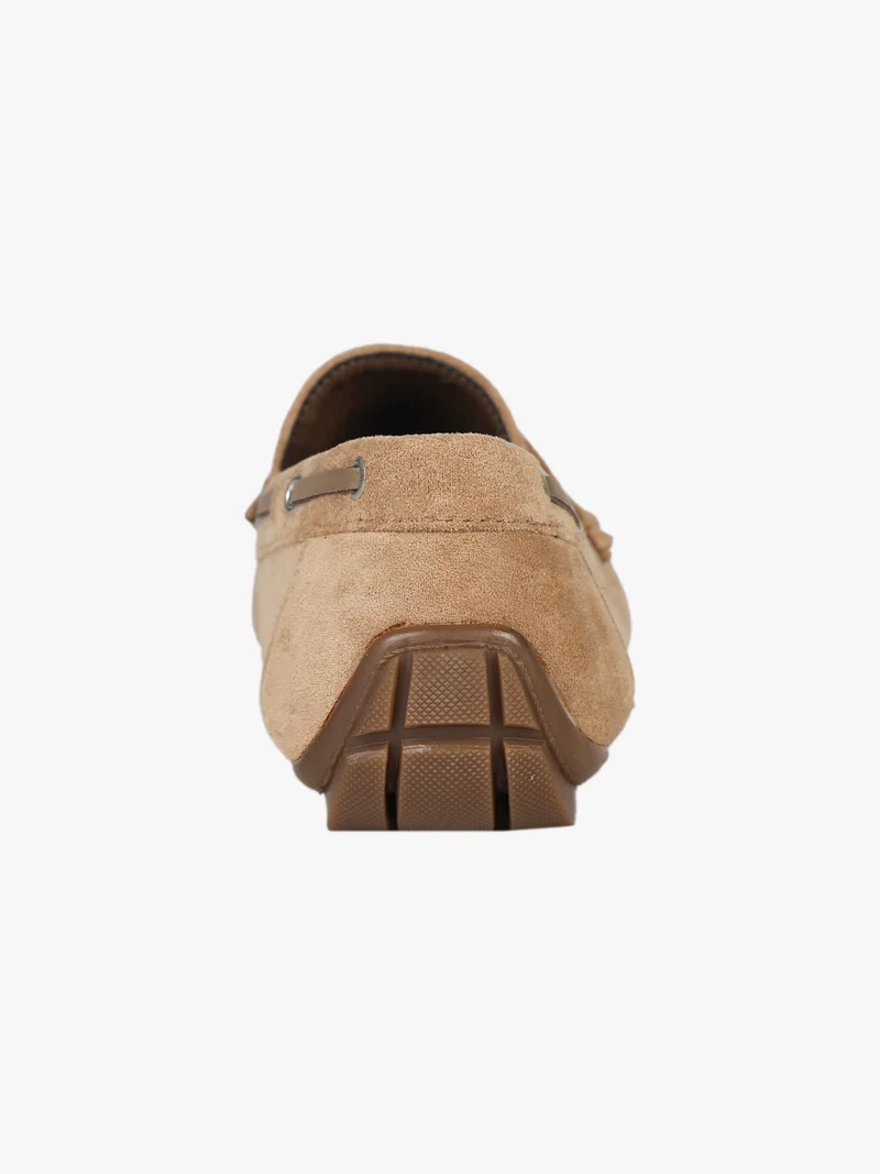 Mocassini da uomo in tessuto scamosciato - khaki