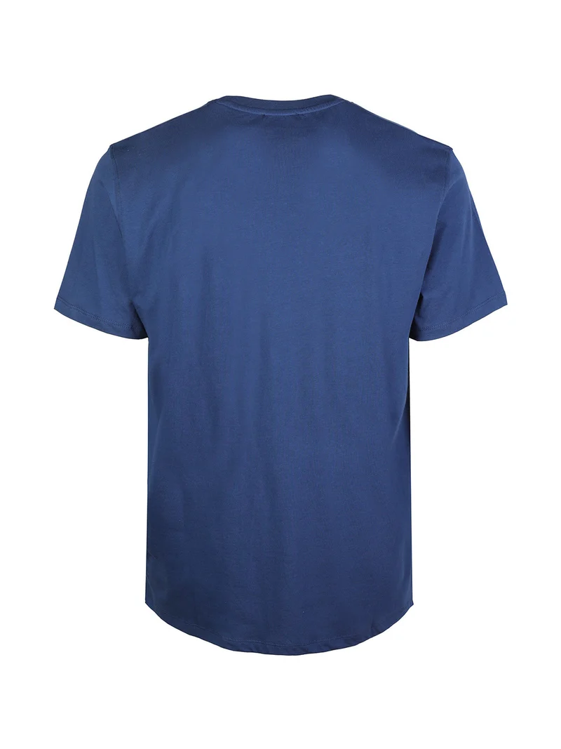 T-shirt uomo manica corta con taschino - blu