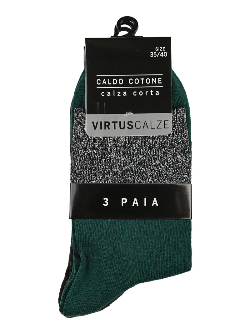 Confezione da 3 paia di calze corte donna - antracite