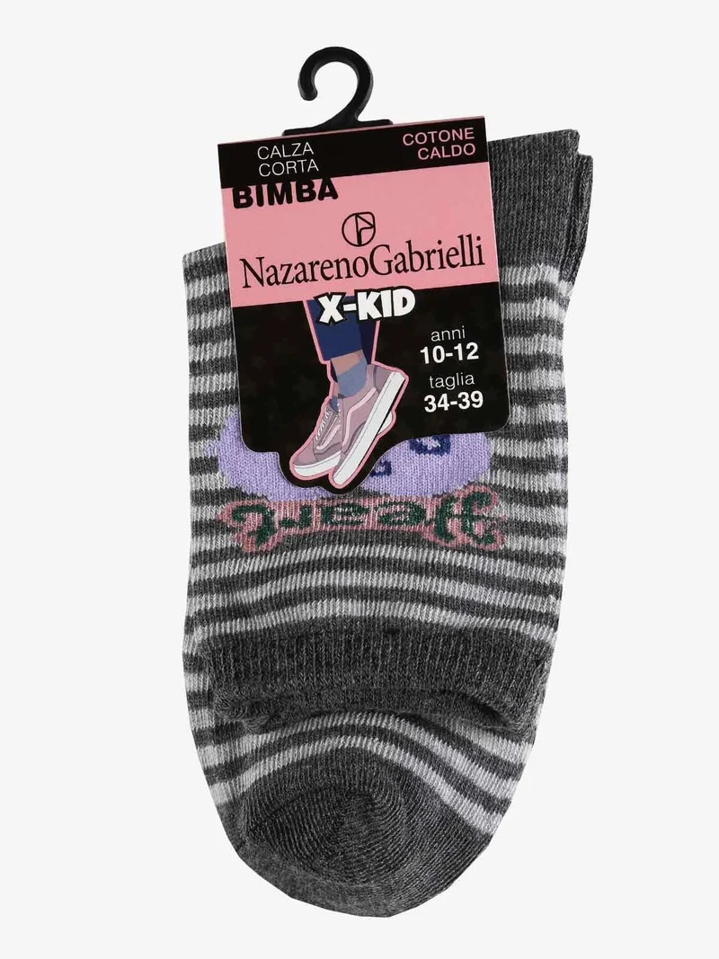 Calze corte in caldo cotone - grigio scuro