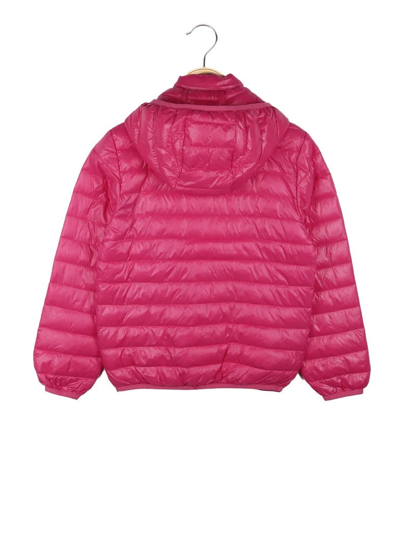 Giubbotto 100 grammi da bambina con cappuccio - fucsia