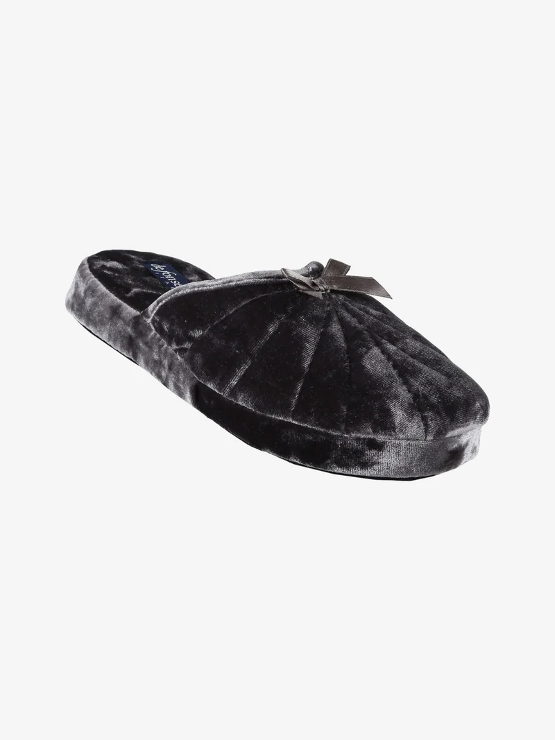 Pantofole donna effetto velluto - grigio
