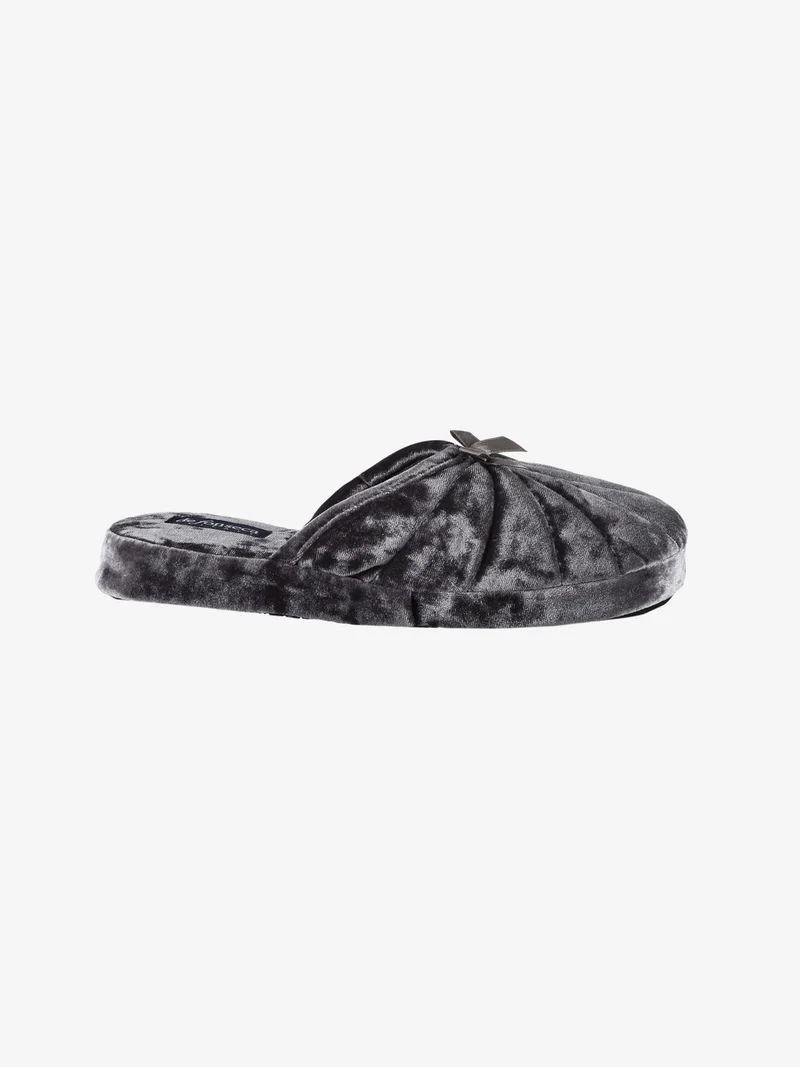 Pantofole donna effetto velluto - grigio