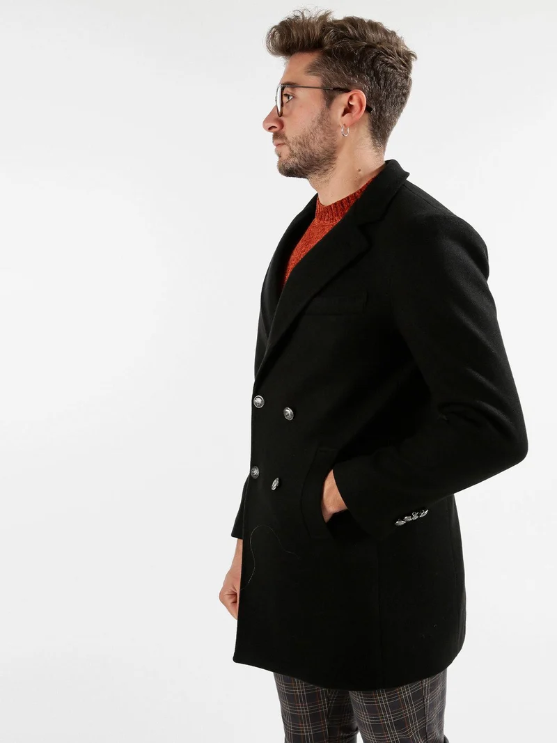 Cappotto doppiopetto uomo - nero
