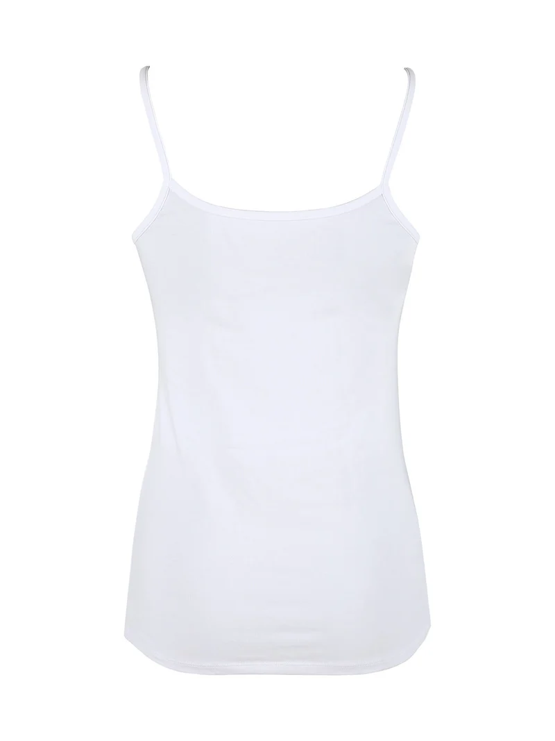 Canotta donna con spalline sottili - bianco