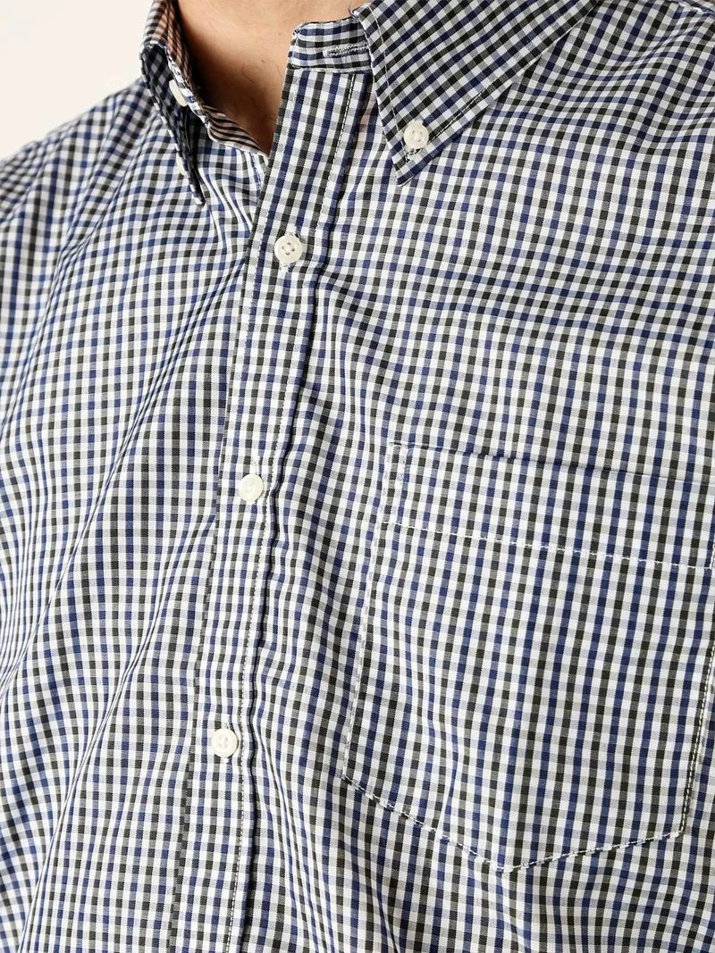 Camicia a quadretti da uomo con maniche lunghe - avion