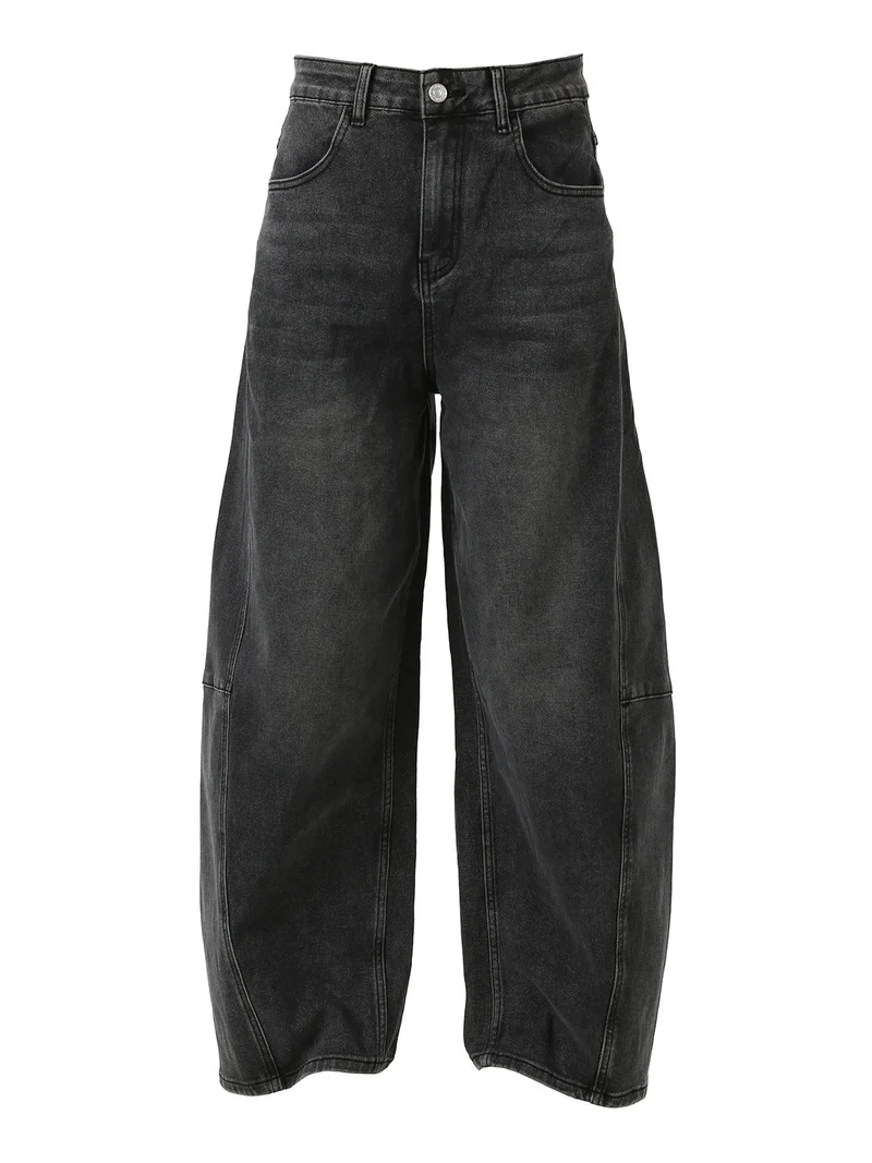 Jeans donna baggy - nero
