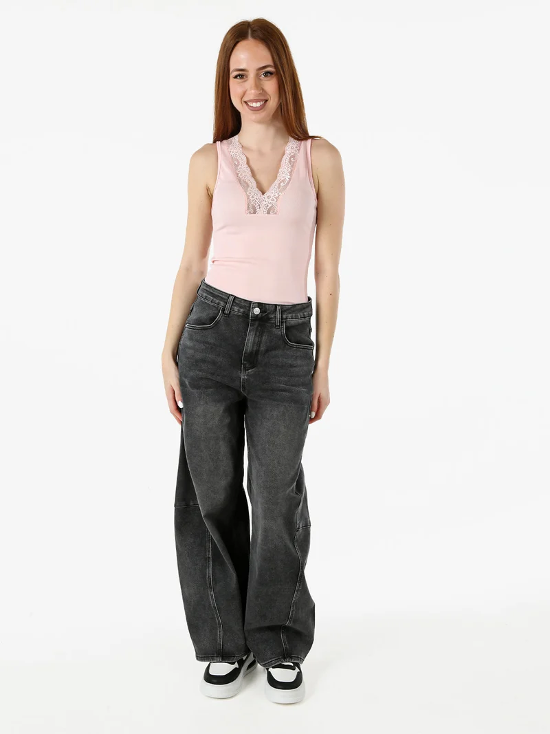 Jeans donna baggy - nero
