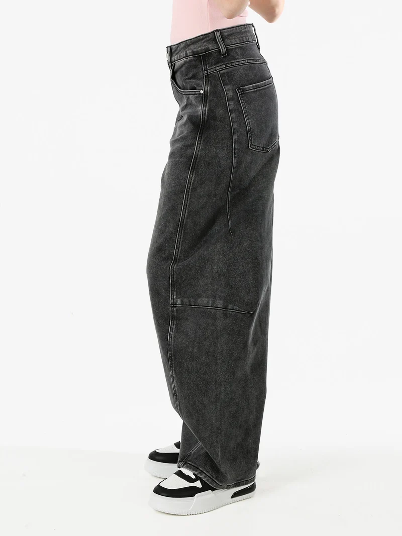 Jeans donna baggy - nero