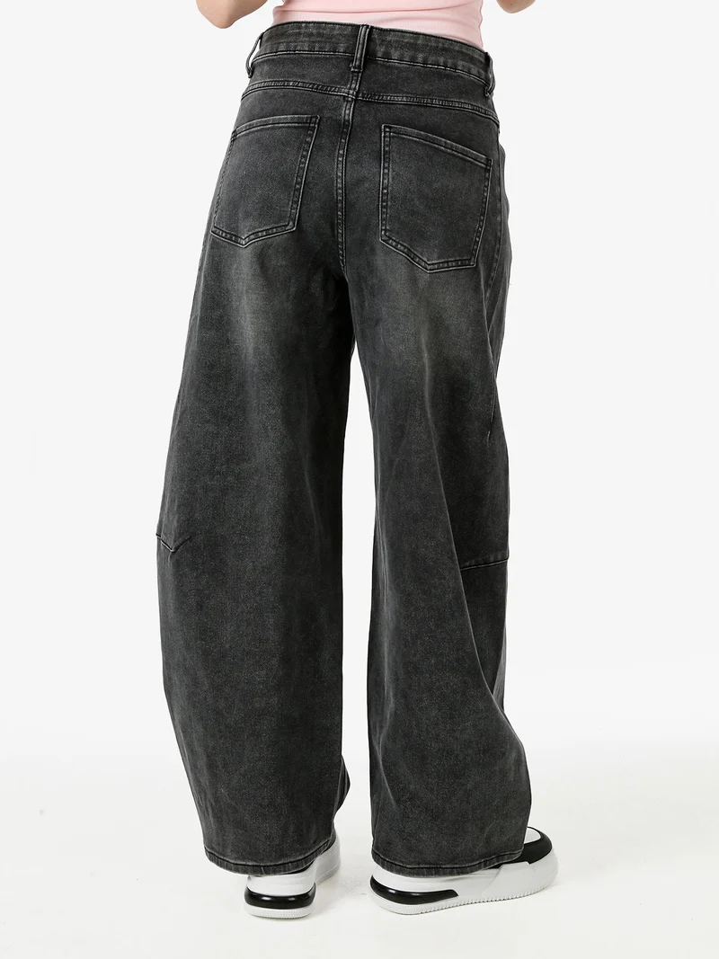 Jeans donna baggy - nero