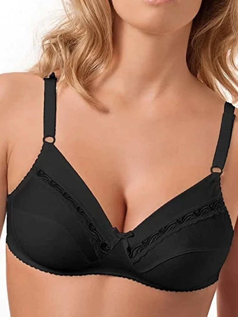 Falk 90 Reggiseno in cotone senza ferretto - nero