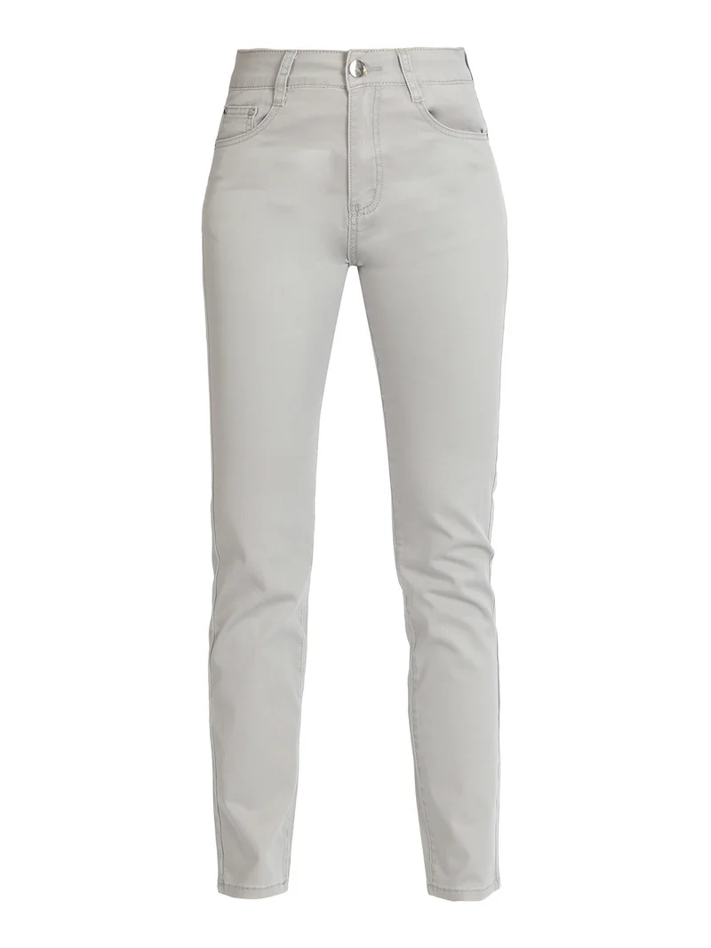 Pantaloni regular da donna - grigio chiaro