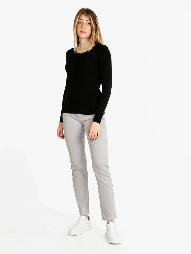 Pantaloni regular da donna - grigio chiaro