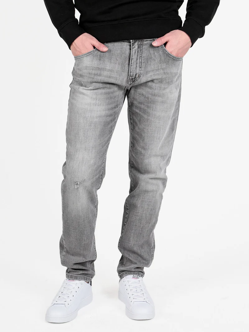 Jeans da uomo grigio slim fit - grigio