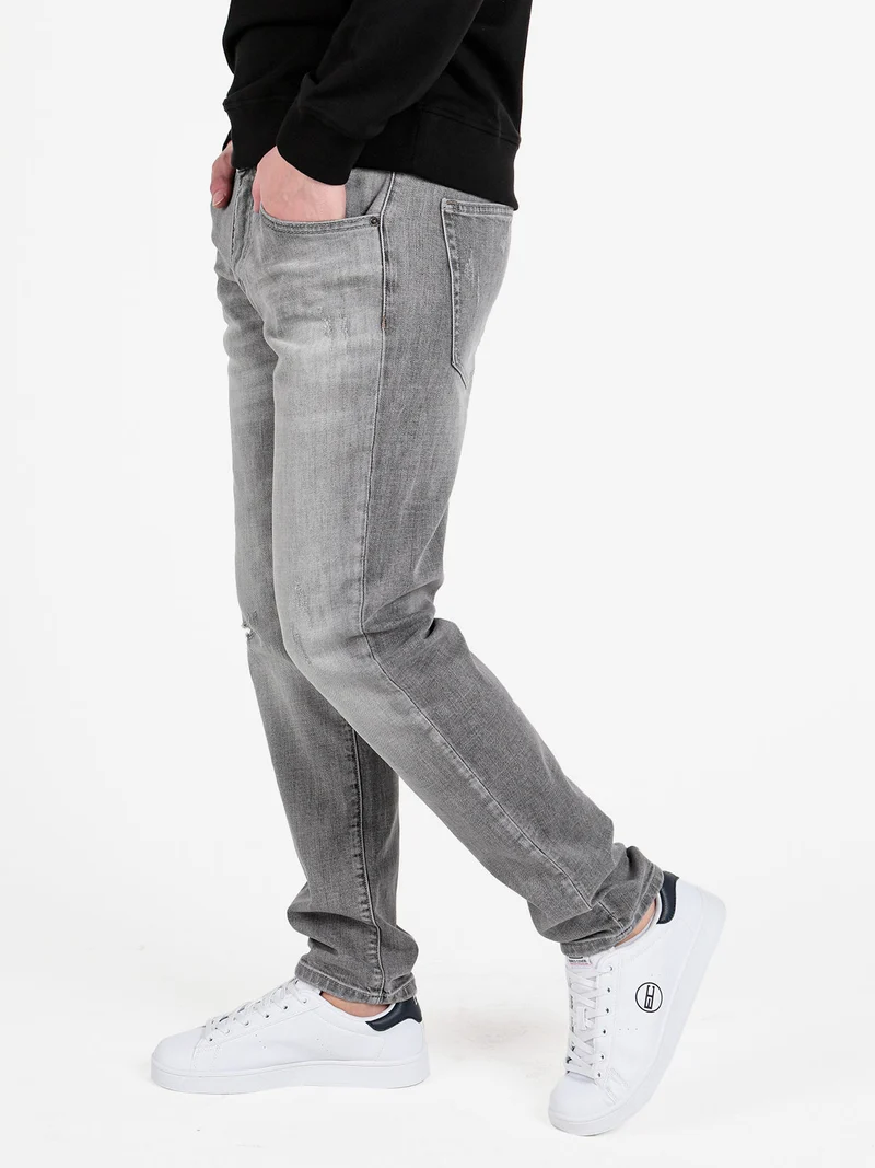 Jeans da uomo grigio slim fit - grigio